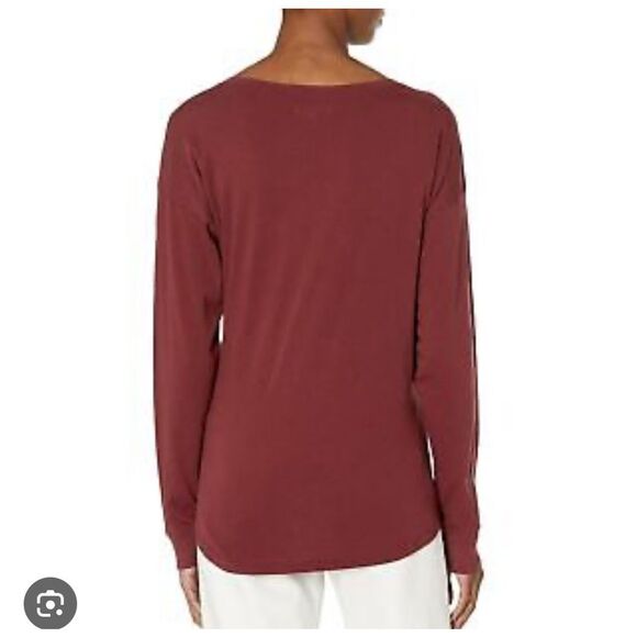 Madewell Dusty Burgundy Softfade Cotton Women T Shirt large NEW - Picture 3 of 7